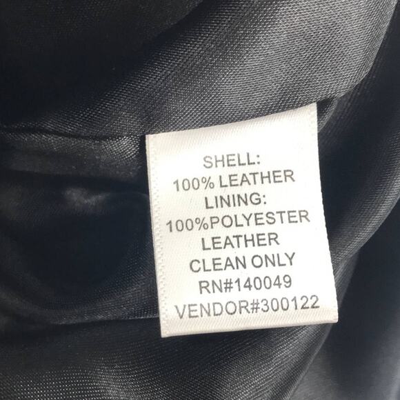 Travelsmith Black Leather Tie Waist Jacket - Picture 10 of 10